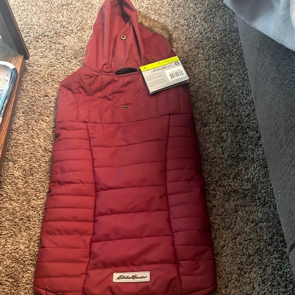 NWT Eddie Bauer PET Maroon Dog Jacket